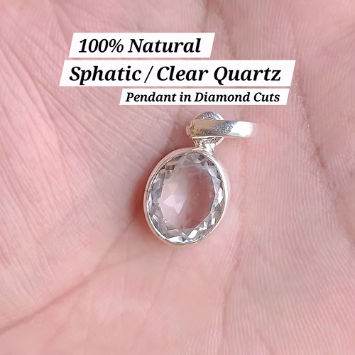 Sphatic / Clear Quartz_ Pendant