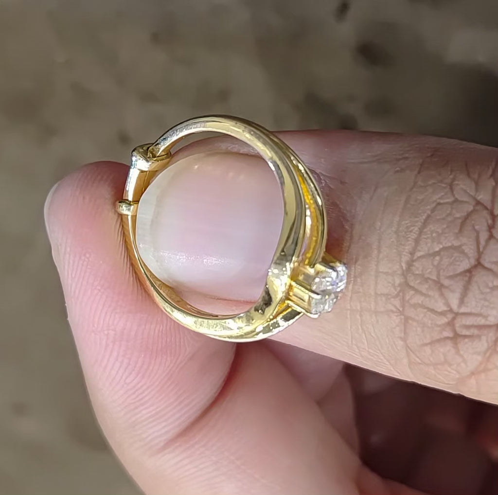 Diamond Ring _ 50 Cents Diamond in 18K Gold