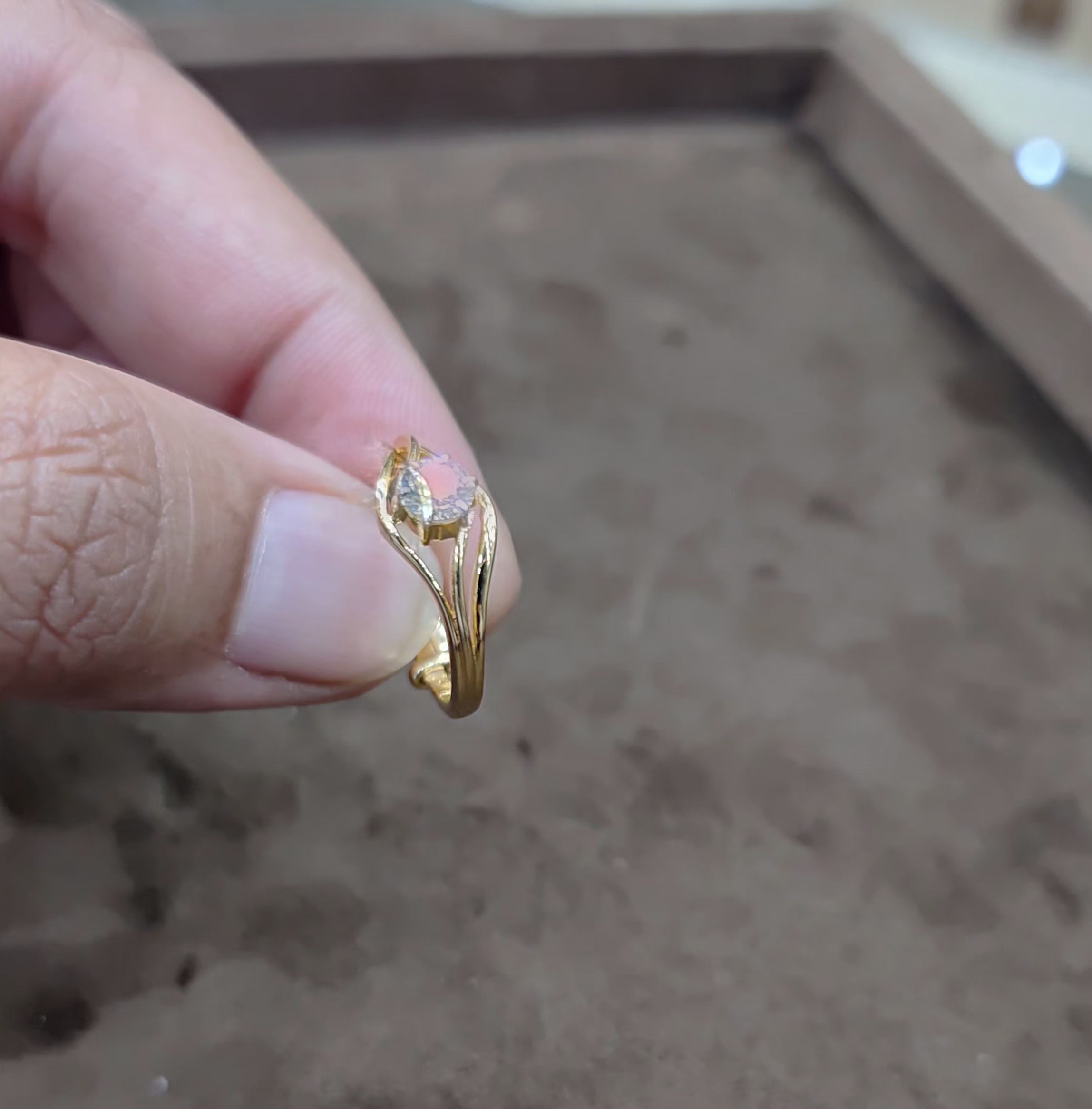 Diamond Ring _ 50 Cents Diamond in 18K Gold