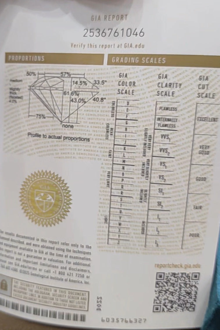 Diamond Ring _ 50 Cents Diamond in 18K Gold